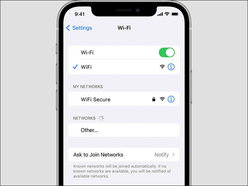 Tắt v&agrave; kết nối lại WiFi tr&ecirc;n iPhone